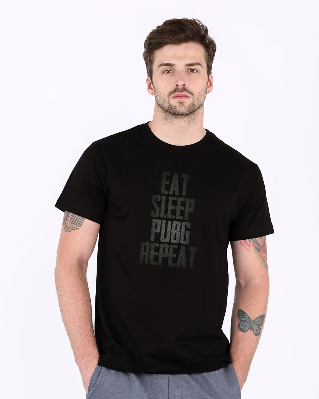 Shop Pubg Repeat Half Sleeve T-Shirt-Back