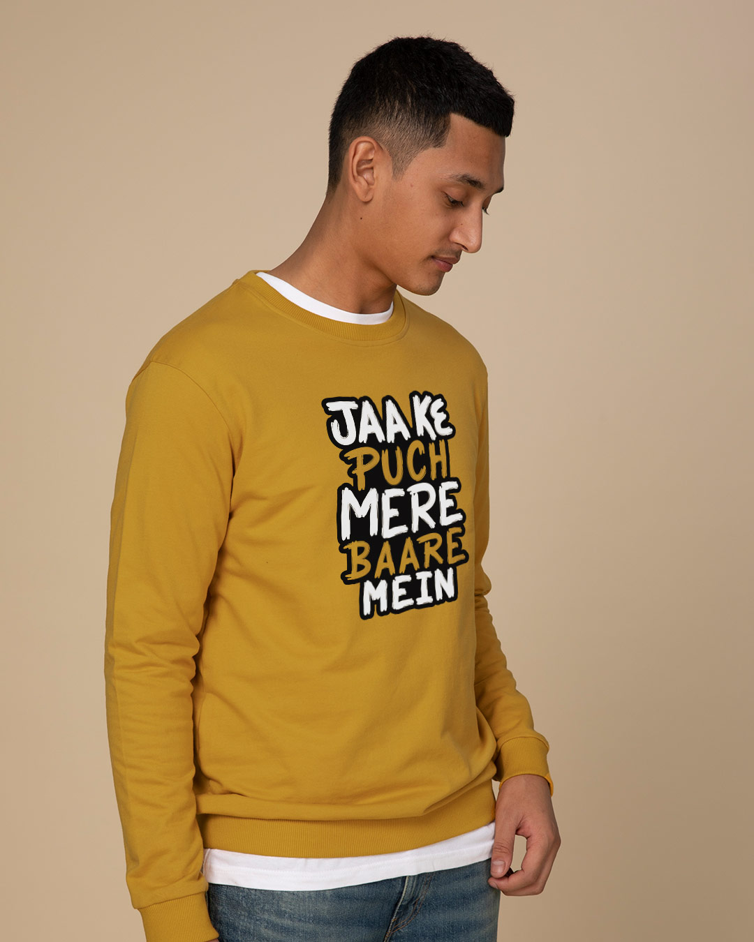 Shop Puch Mere Baare Mein Sweatshirt-Back