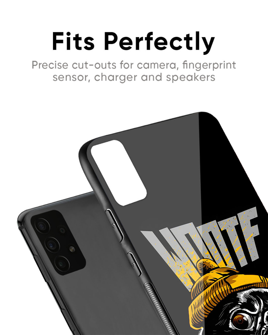 Shop Pug In Winter Premium Glass Case for OnePlus 6T (Shock Proof, Scratch Resistant)-Back