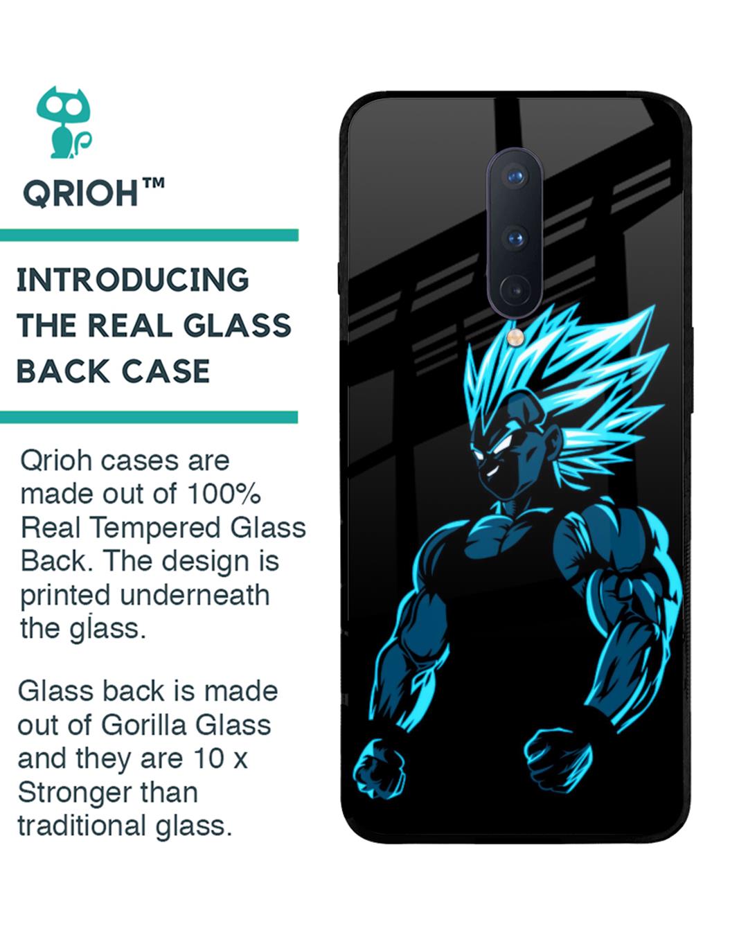 Shop Pumped Up Anime Premium Glass Case for OnePlus 8 (Shock Proof,Scratch Resistant)-Back
