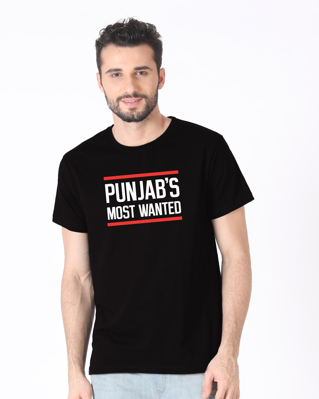 Shop Punjab's Most Wanted Half Sleeve T-Shirt-Back