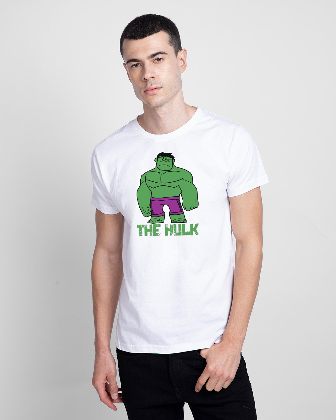 Shop Puny Hulk Men's Printed T-Shirt-Back