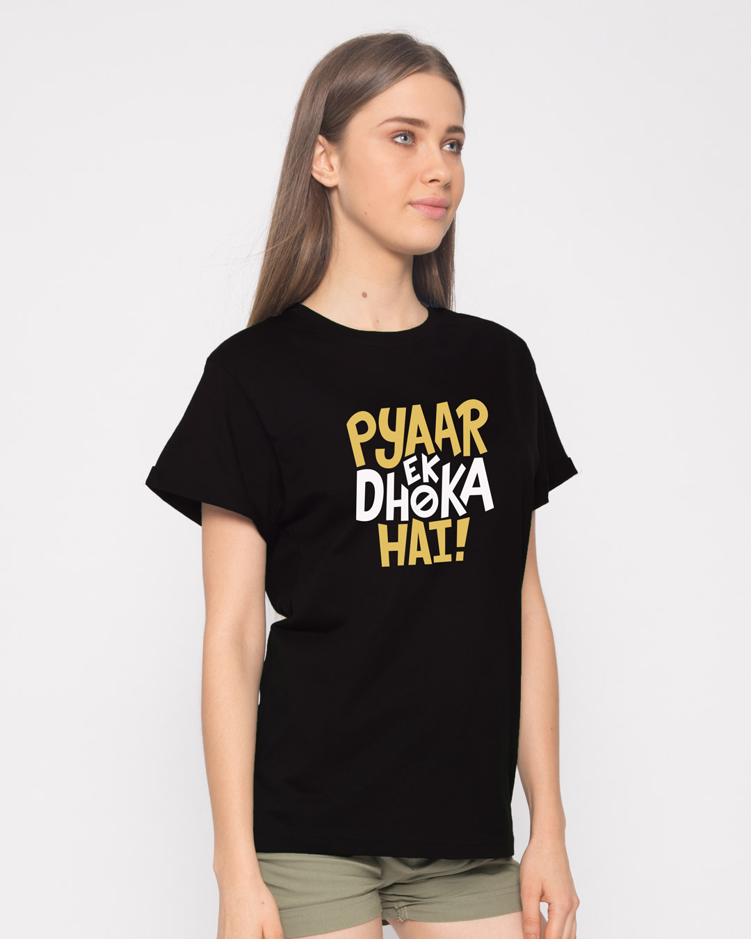 Shop Pyaar Ek Dhoka Hai Boyfriend T-Shirt-Back
