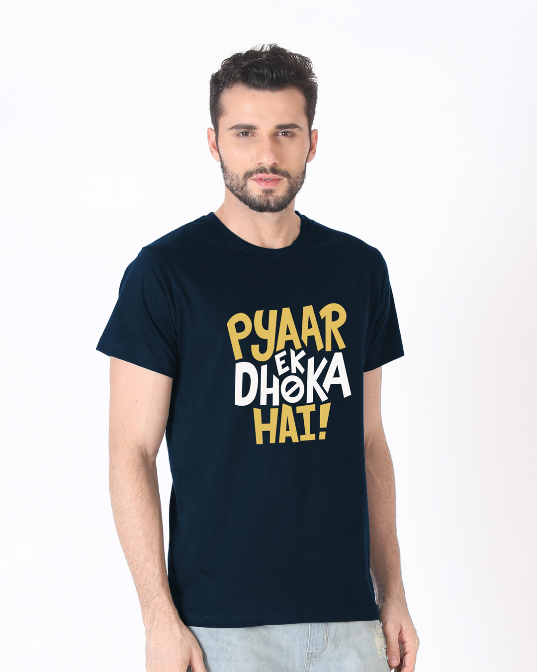 Shop Pyaar Ek Dhoka Hai Half Sleeve T-Shirt-Back
