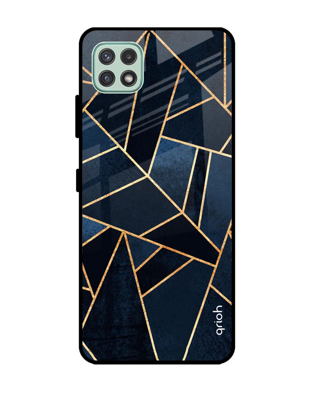 Buy Qrioh Abstract Tiles Glass case for Samsung Galaxy A22 5G Online in