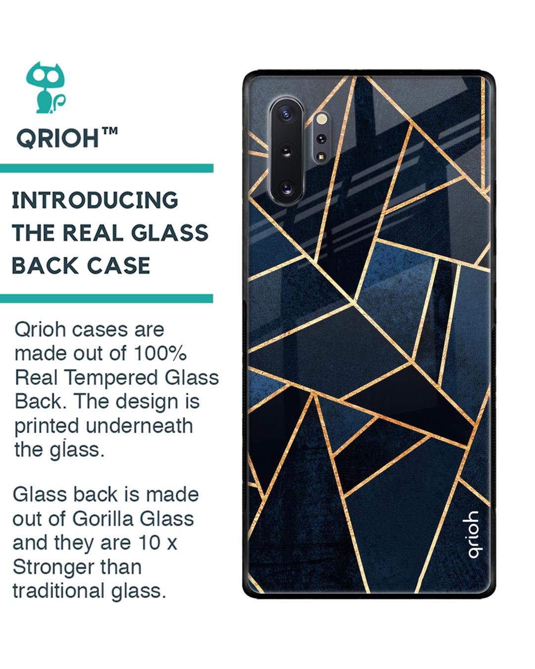 Shop Abstract Tiles Glass Case For Samsung Galaxy Note 10 Plus-Back