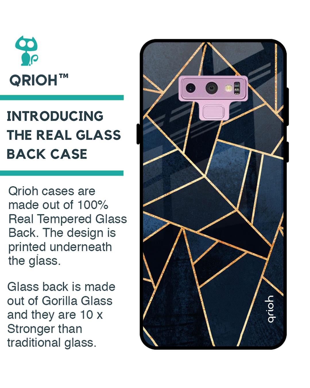 Shop Abstract Tiles Glass Case For Samsung Galaxy Note 9-Back