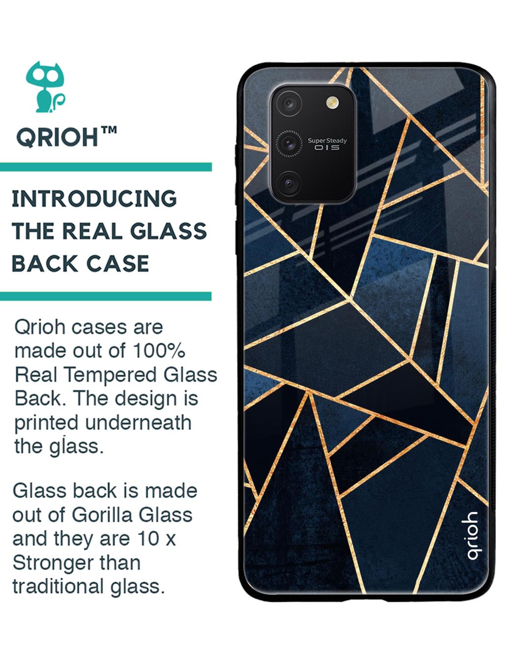 Shop Abstract Tiles Glass Case For Samsung Galaxy S10 Lite-Back