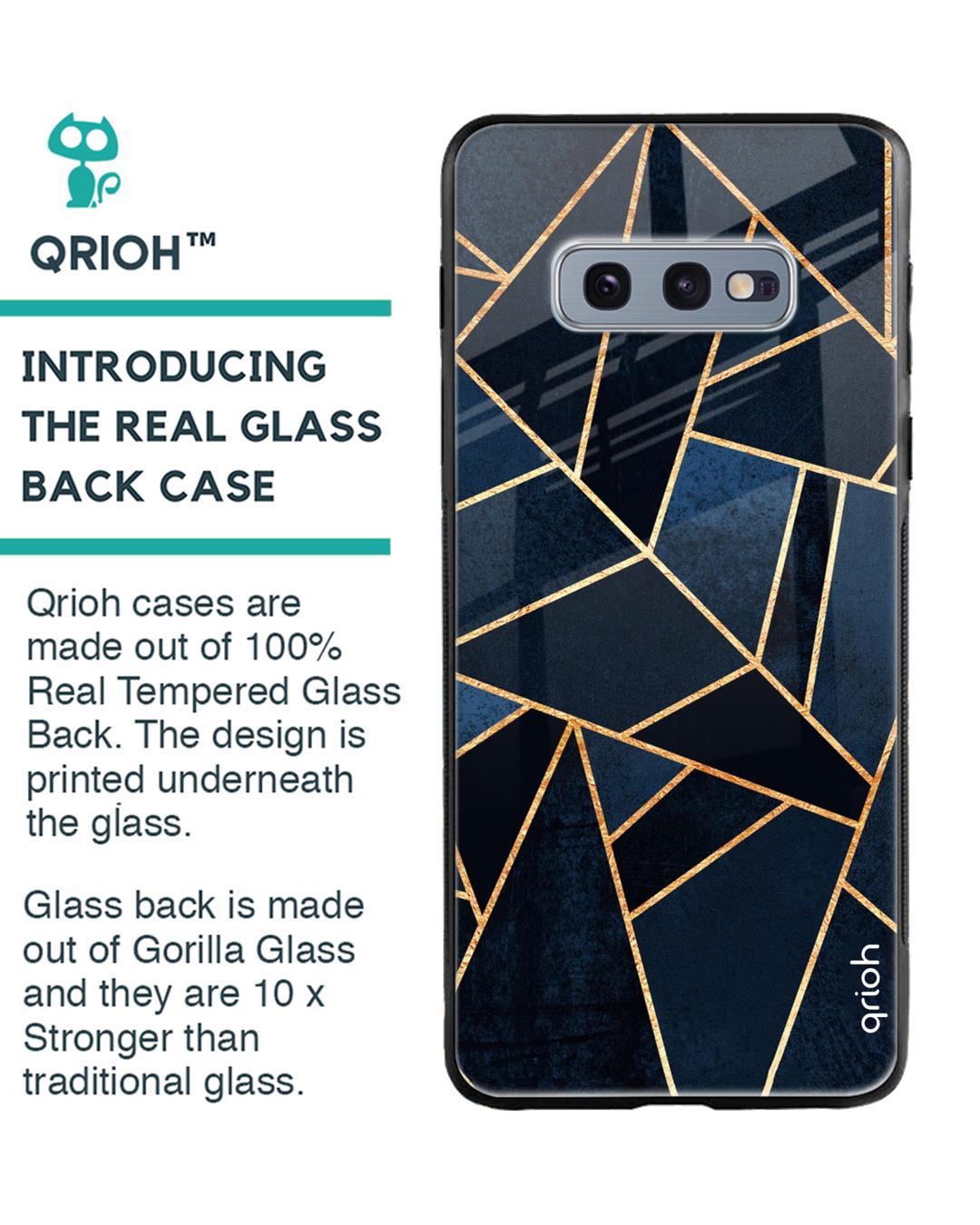 Shop Abstract Tiles Glass Case For Samsung Galaxy S10e-Back