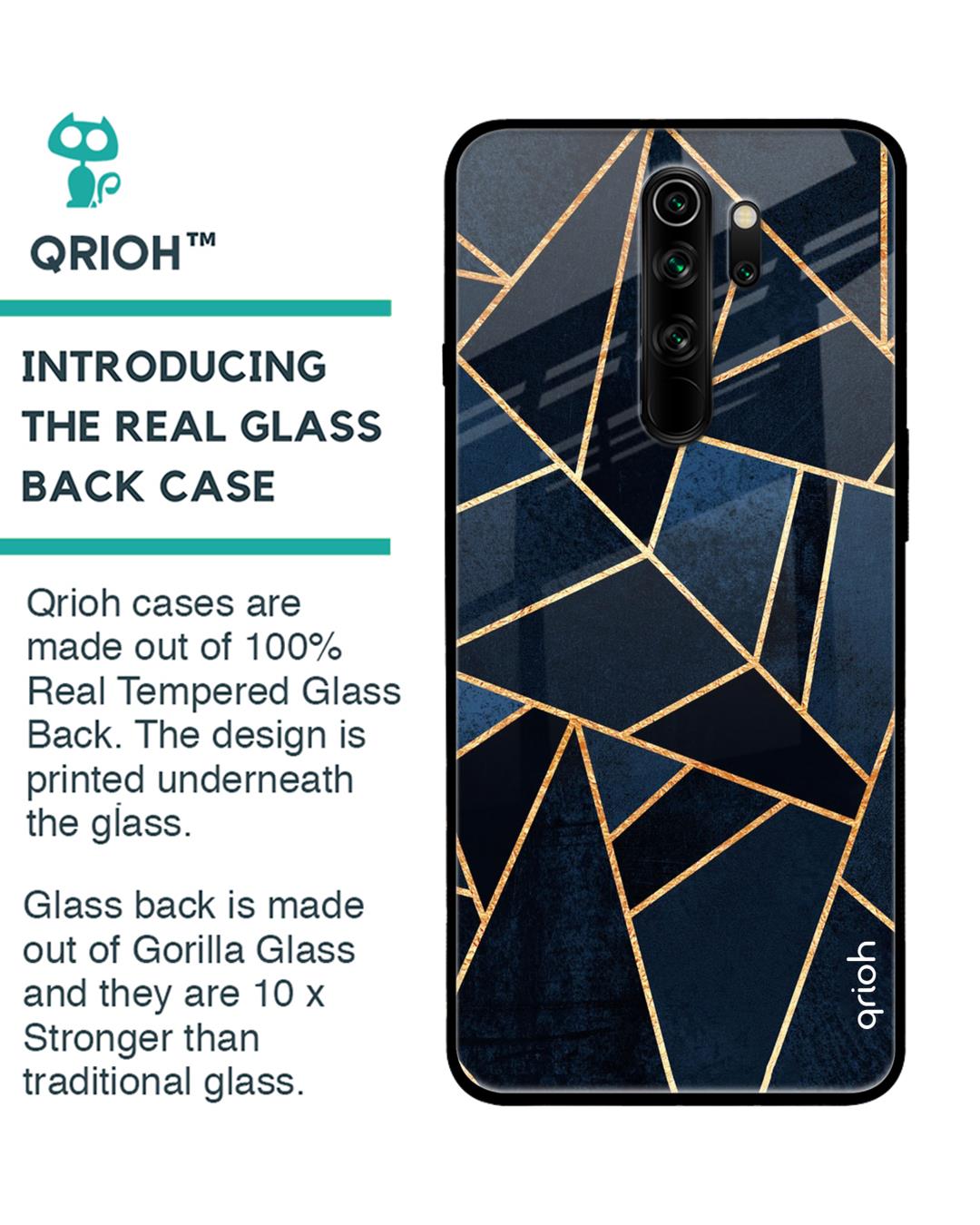 Shop Xiaomi Redmi Note 8 Pro Abstract Tiles Glass Case-Back