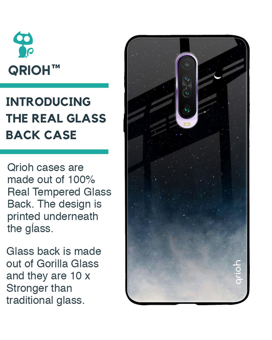 Shop Poco X2 Black Aura Glass Case-Back