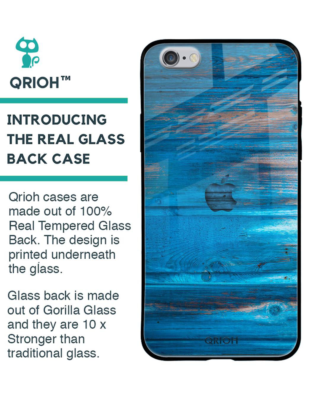 Shop Patina Finish Printed Premium Glass Case for Apple iPhone 6S (Shock Proof, Scratch Resistant)-Back