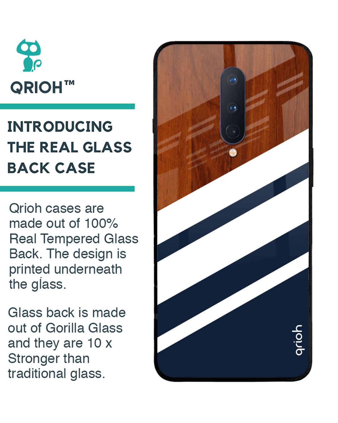Shop Oneplus 8 Bold Stripes Glass Case-Back