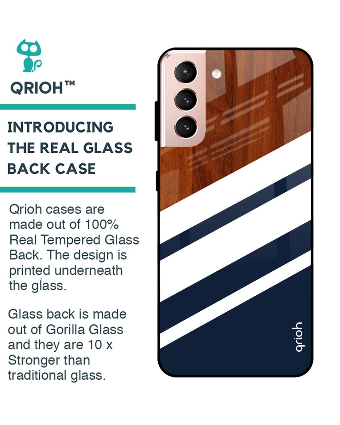 Shop Samsung Galaxy S21 Bold Stripes Glass Case-Back