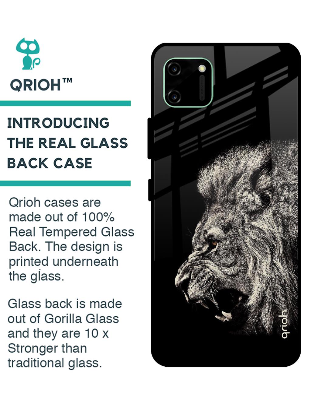 Shop Brave Lion Glass Case For Realme C11-Back