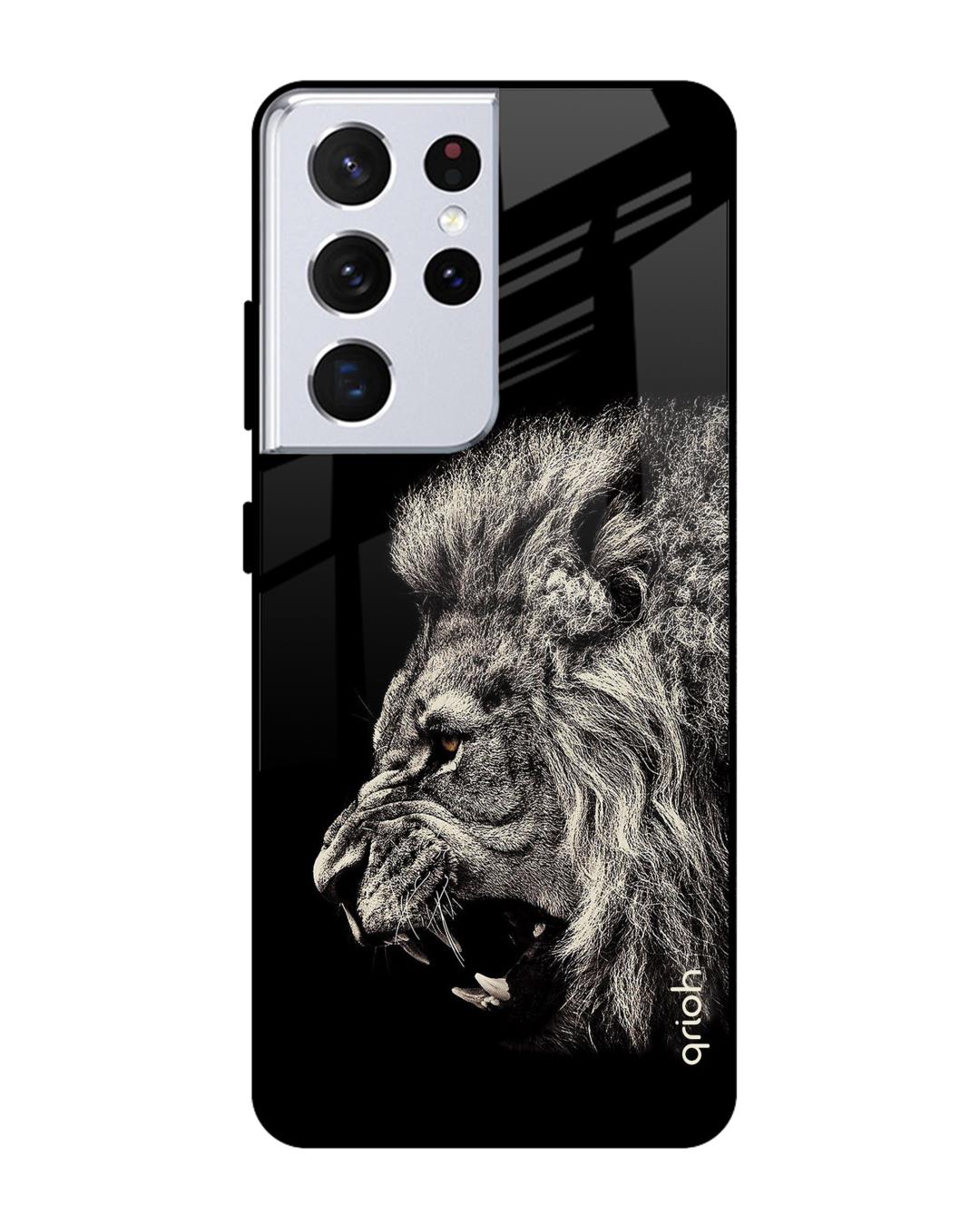 Buy Qrioh Brave Lion Glass case for Samsung Galaxy S21 Ultra Online in