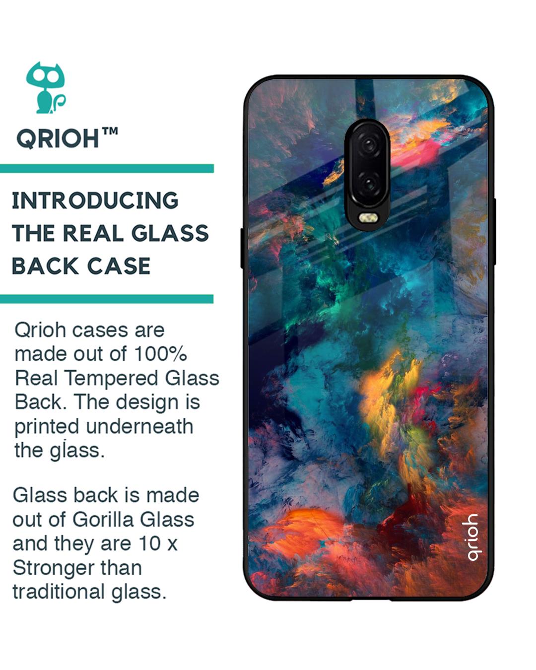 Shop Oneplus 6t Cloudburst Glass Case-Back