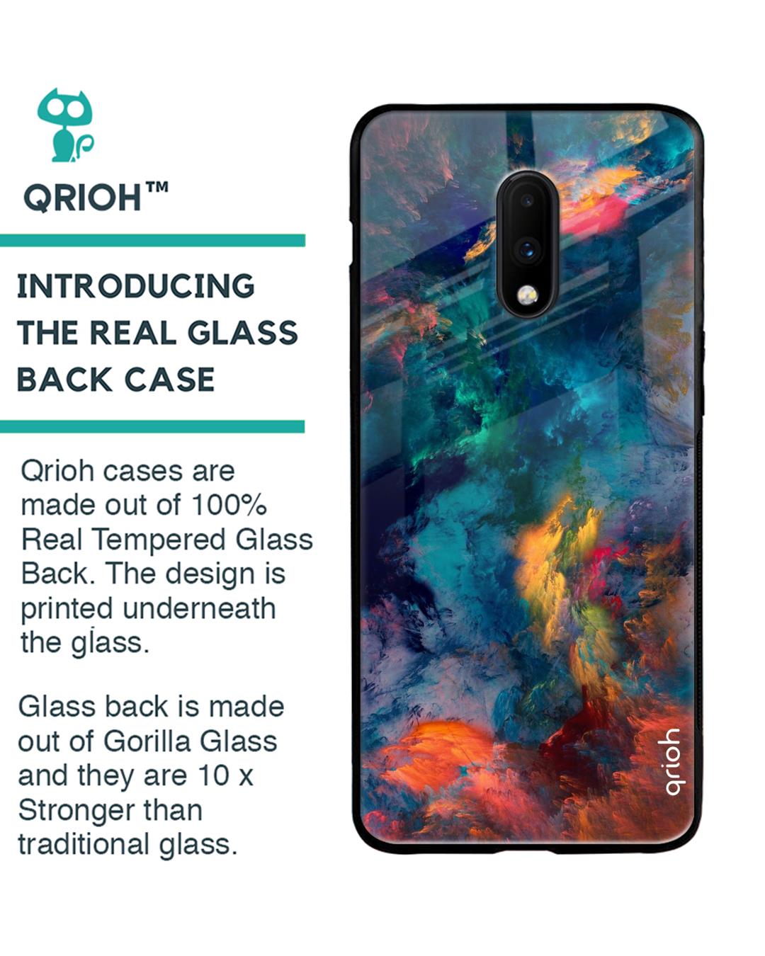 Shop Oneplus 7 Cloudburst Glass Case-Back