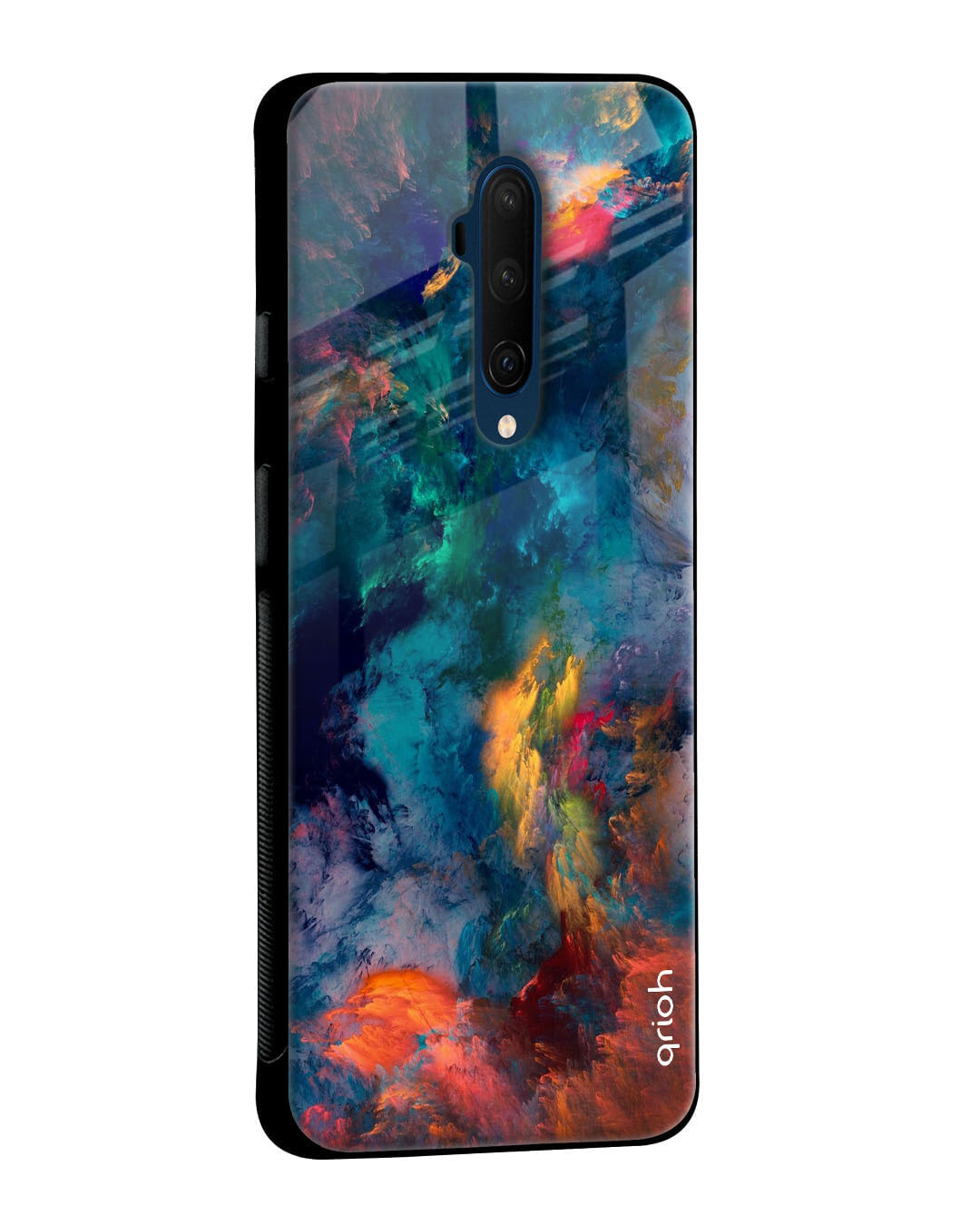 Shop Cloudburst Oneplus 7T Premium Glass Case (Gorilla Glass & Shockproof Anti-Slip Silicone)-Back