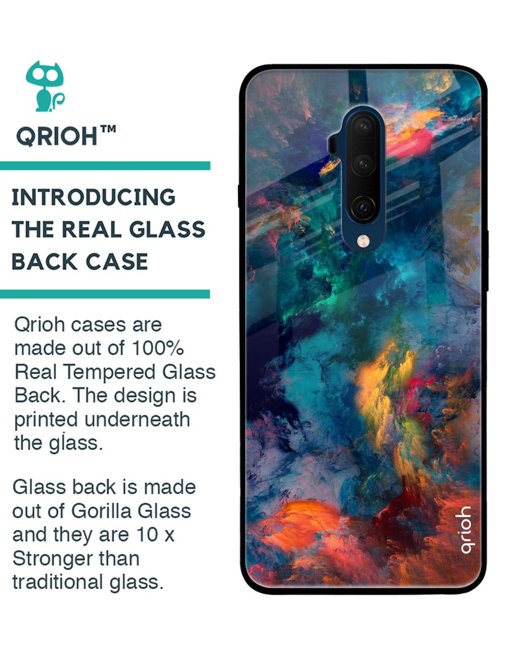 Shop Oneplus 7t Pro Cloudburst Glass Case-Back