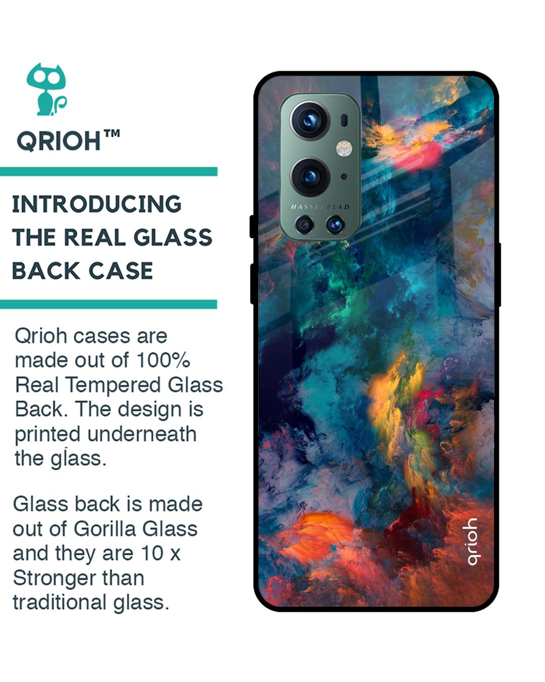 Shop Oneplus 9 Pro Cloudburst Glass Case-Back
