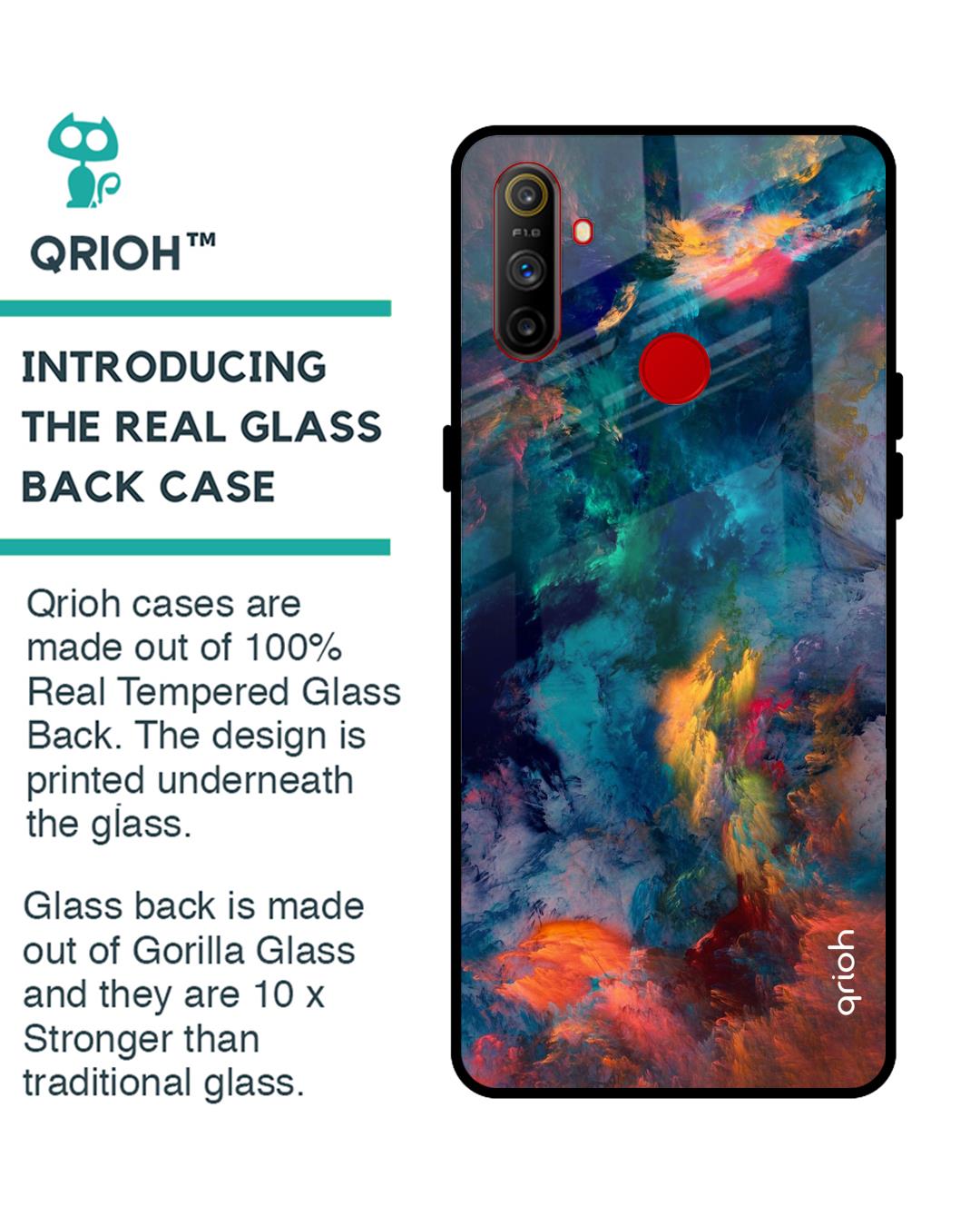 Shop Cloudburst Glass Case For Realme C3-Back