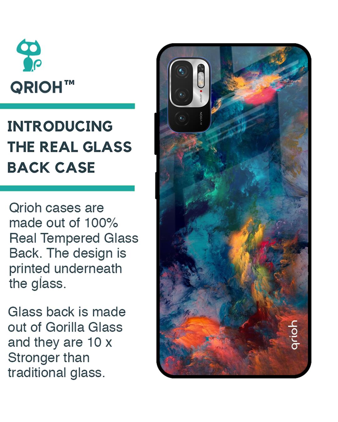 Shop Cloudburst Glass Case For Redmi Note 10t 5g-Back