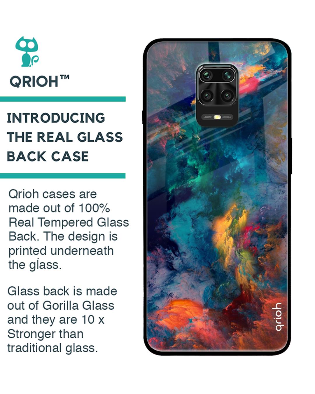 Shop Cloudburst Glass Case For Redmi Note 9 Pro-Back