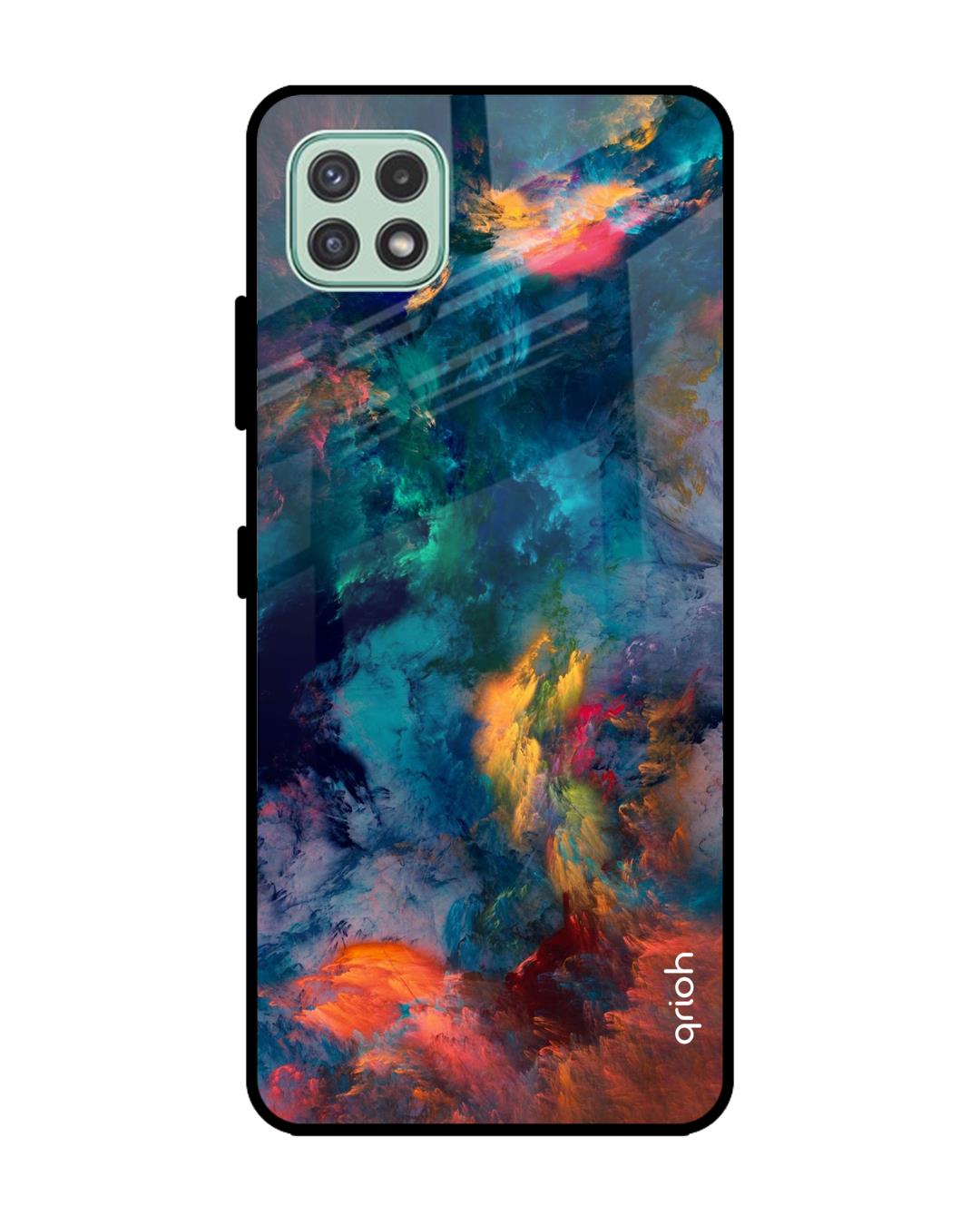 Buy Qrioh Cloudburst Glass Case for Samsung Galaxy A22 5G Online in