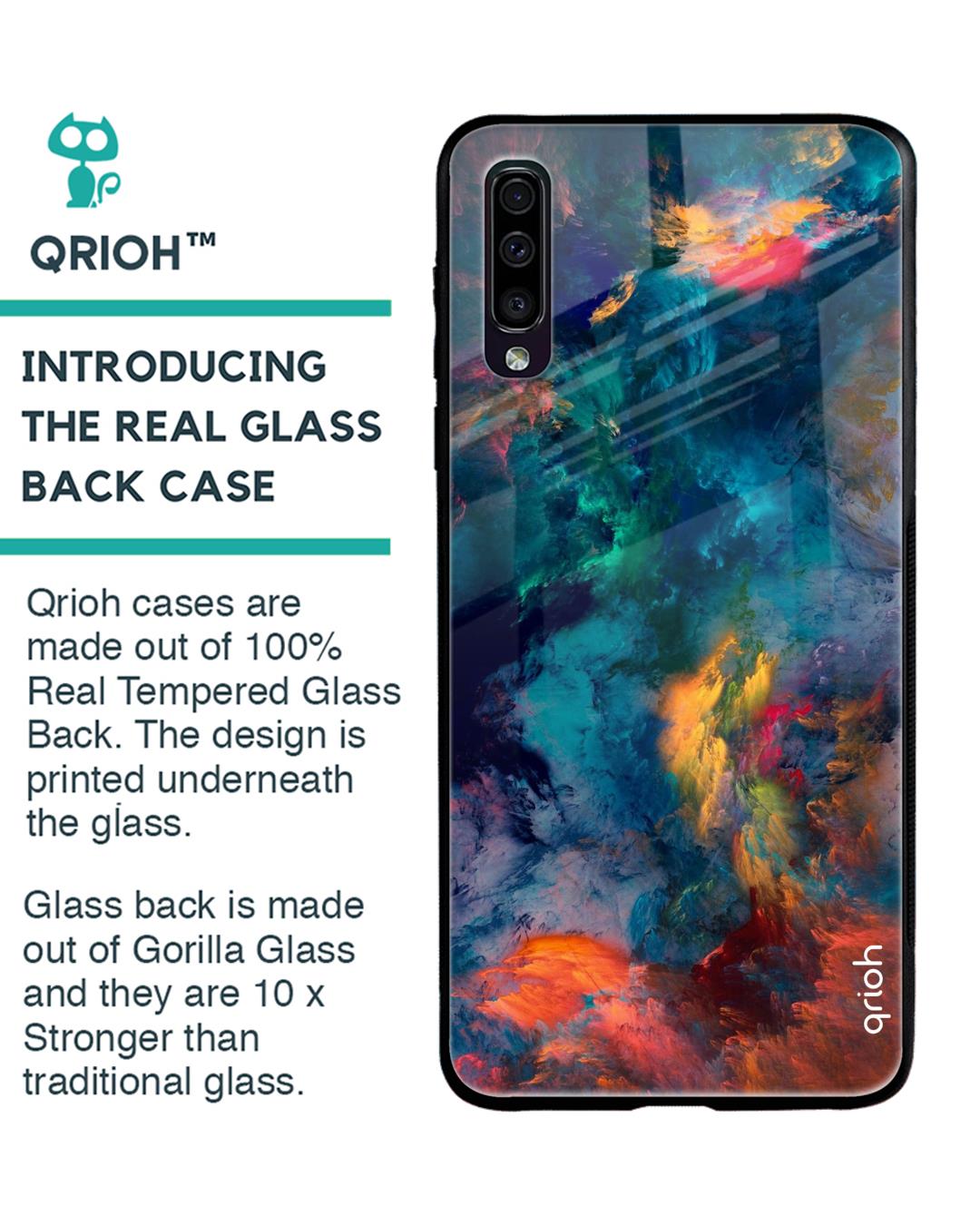 Shop Cloudburst Glass Case For Samsung Galaxy A50-Back