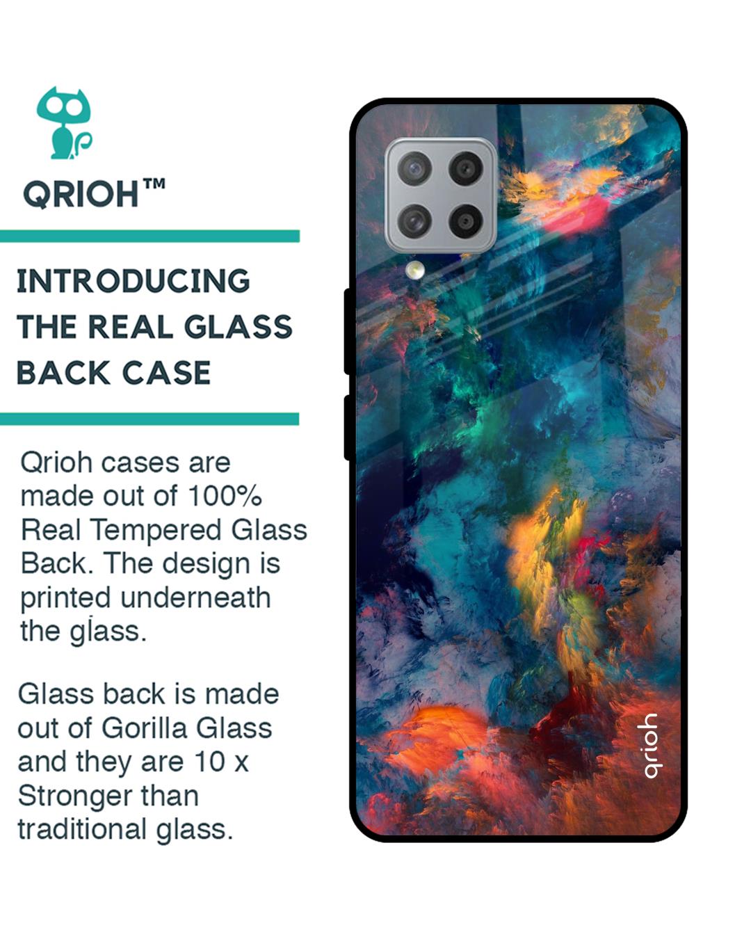 Shop Cloudburst Glass Case For Samsung Galaxy M42-Back