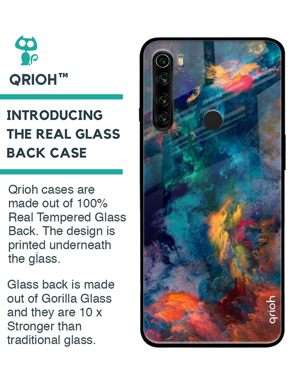 Shop Xiaomi Redmi Note 8 Cloudburst Glass Case-Back