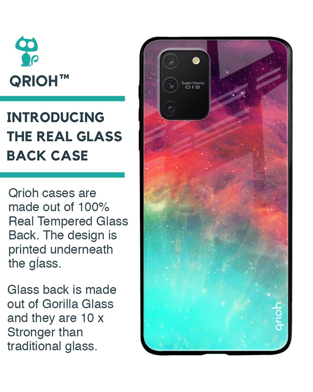 Shop Colorful Aura Glass Case For Samsung Galaxy S10 Lite-Back