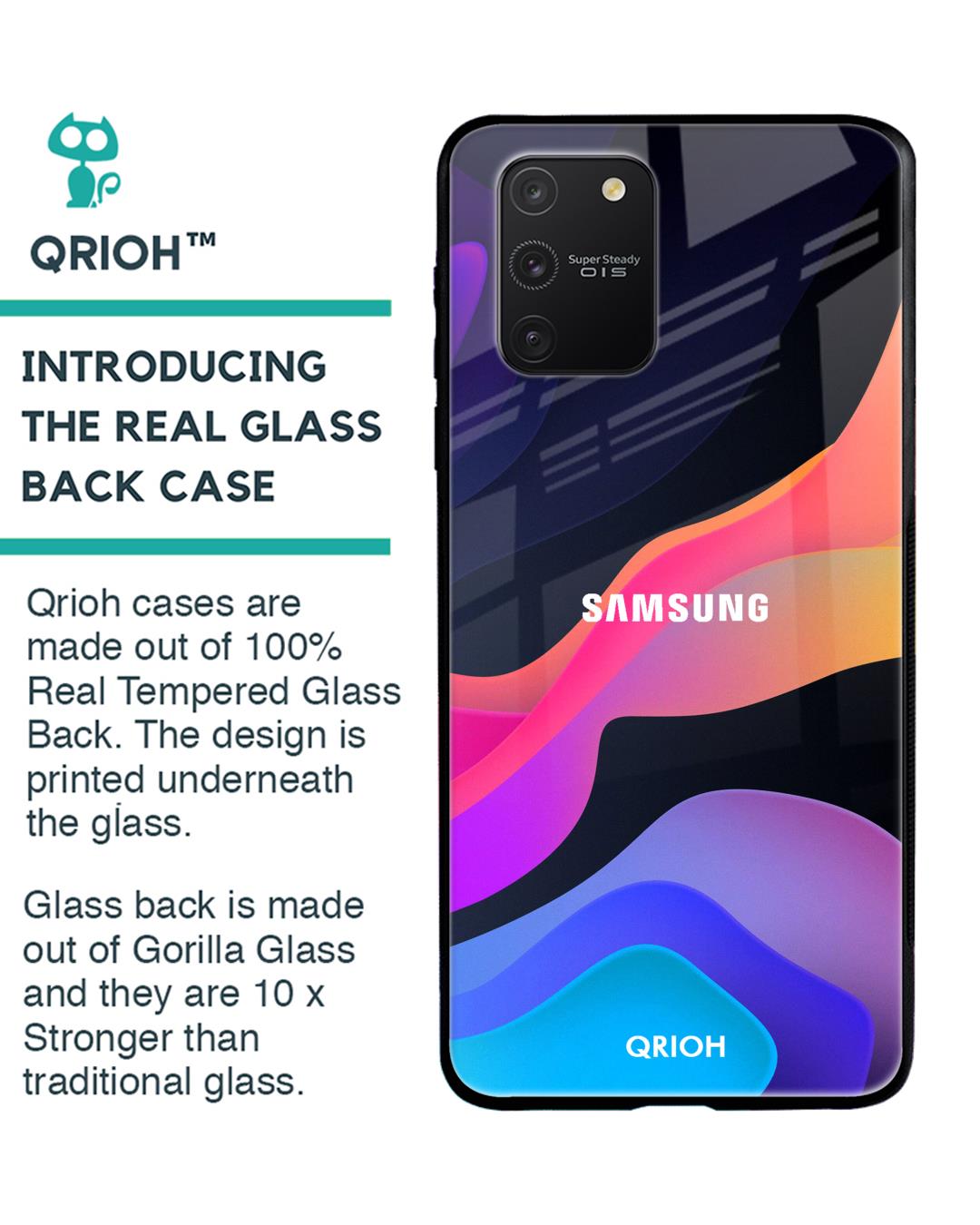 Shop Colorful Fluid Glass Case For Samsung Galaxy S10 Lite-Back