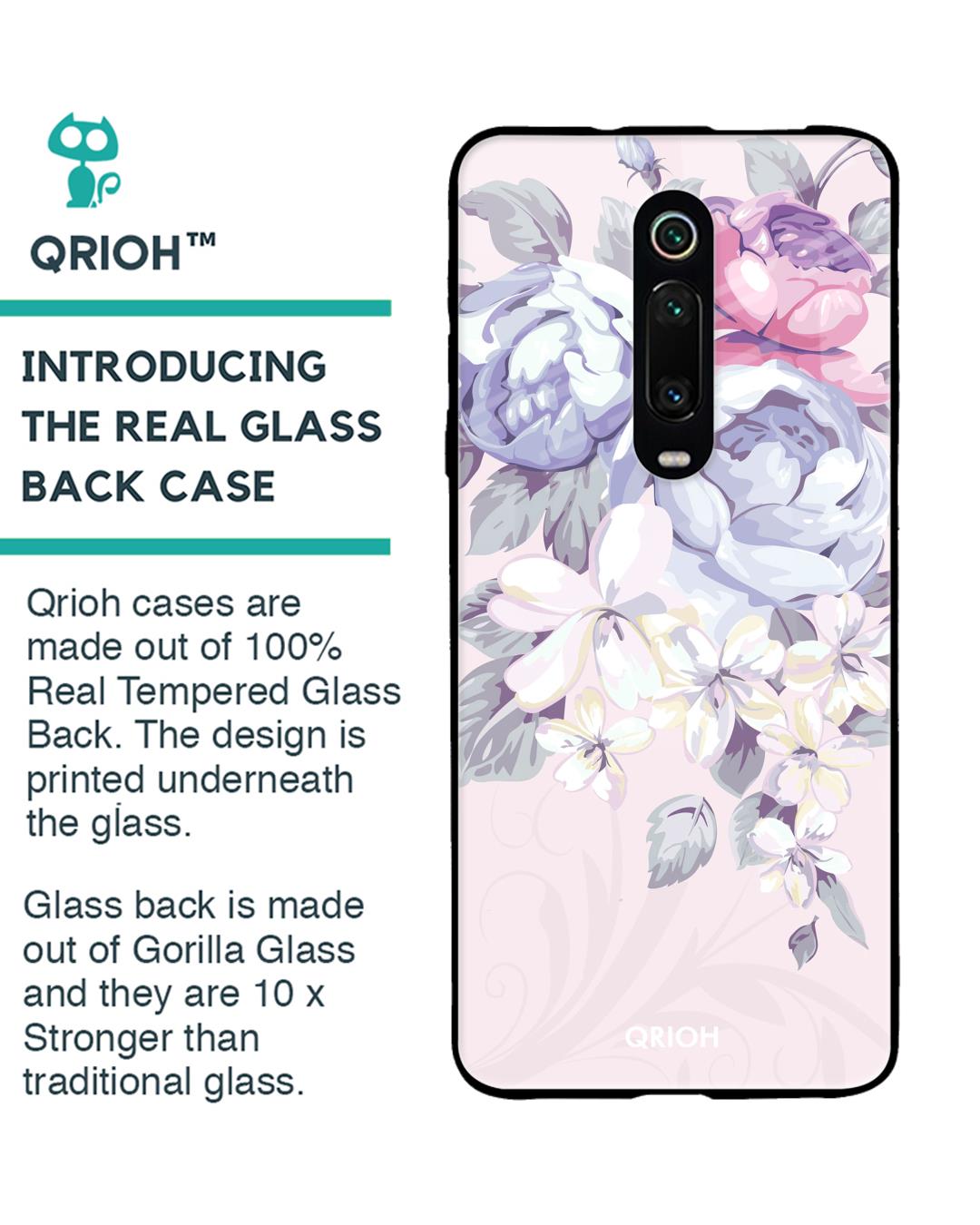 Shop Xiaomi Redmi K20 Pro Elegant Floral Glass Case-Back