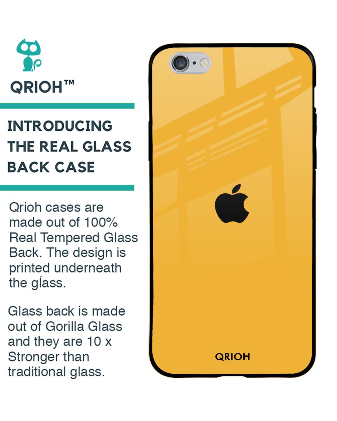 Shop Fluorescent Yellow Glass Case For Iphone 6 Plus-Back