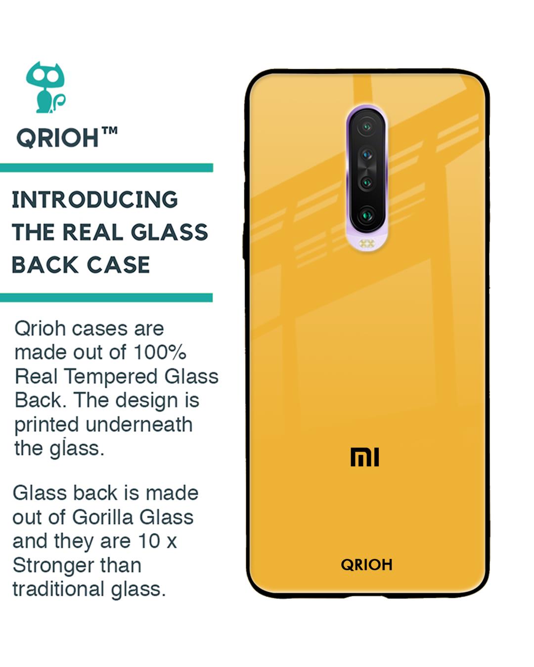 Shop Xiaomi Redmi K30 Fluorescent Yellow Glass Case-Back