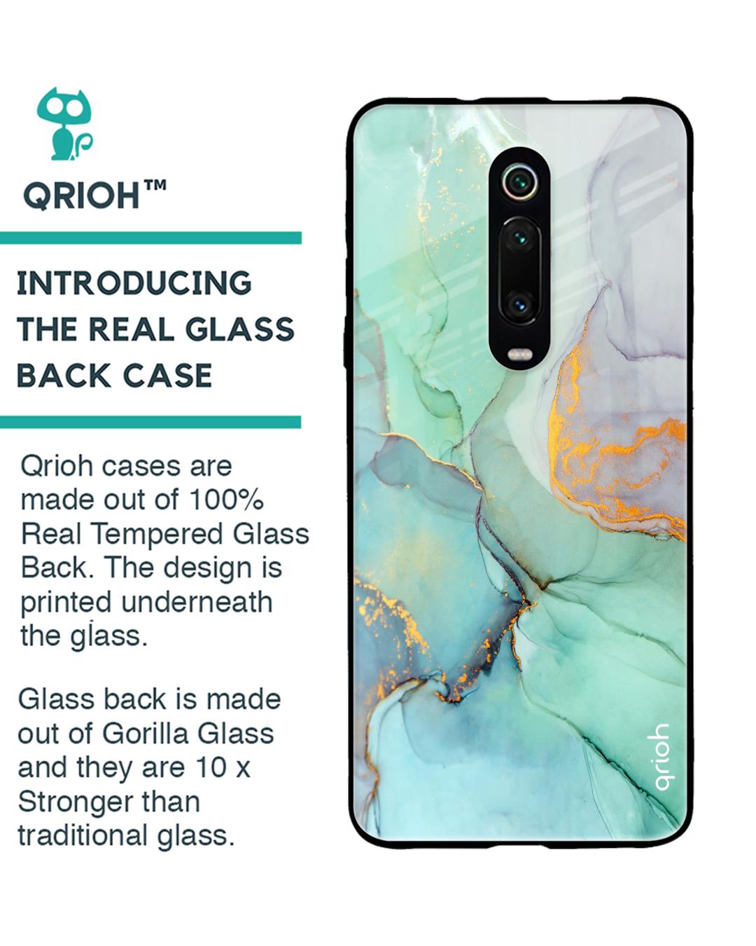 Shop Xiaomi Redmi K20 Pro Green Marble Glass Case-Back