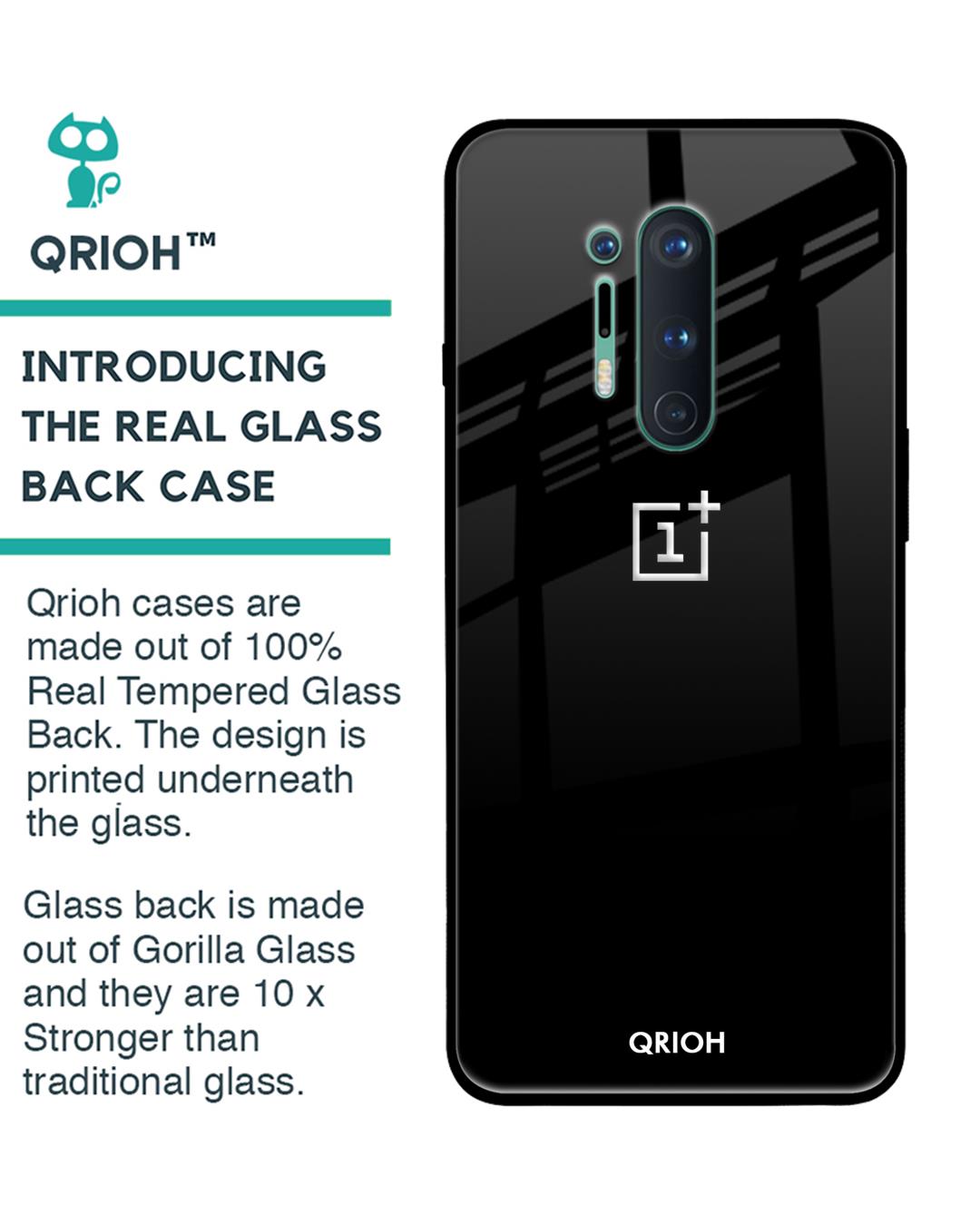 Shop Oneplus 8 Pro Jet Black Glass Case-Back