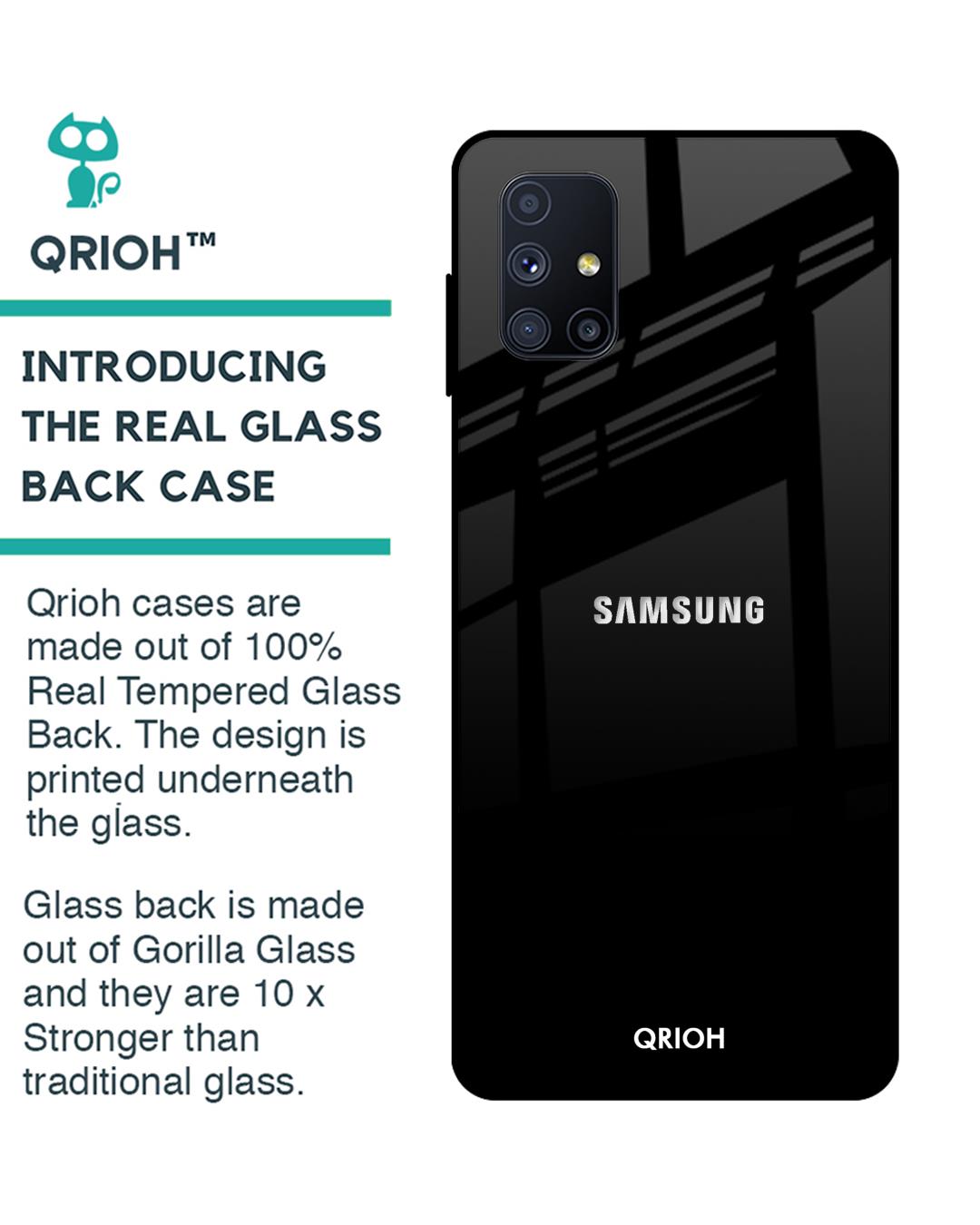 Shop Samsung Galaxy M51 Jet Black Glass Case-Back
