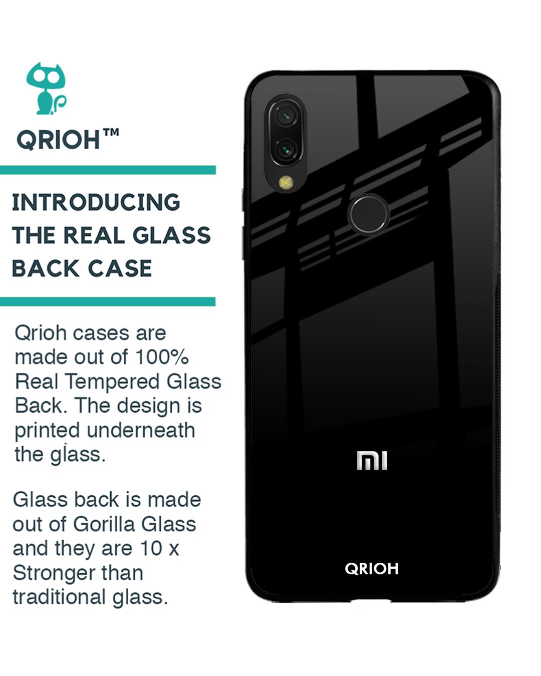 Shop Xiaomi Redmi Note 7 Pro Jet Black Glass Case-Back