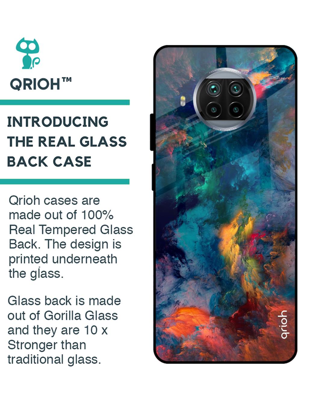 Shop Cloudburst Glass Case For Mi 10i 5g-Back