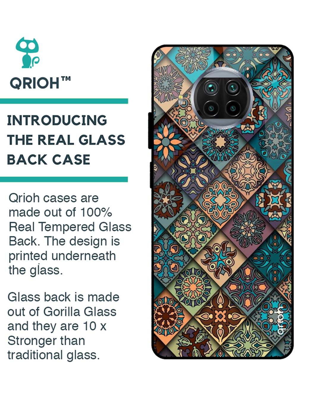Shop Retro Art Glass Case For Mi 10i 5g-Back