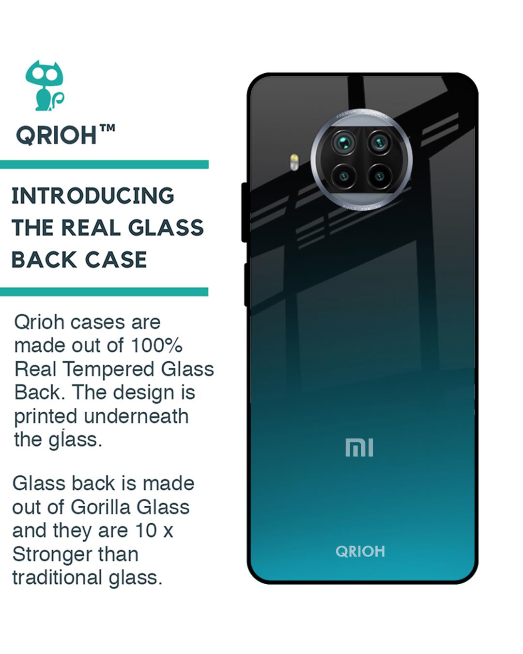 Shop Ultramarine Glass Case For Mi 10i 5g-Back