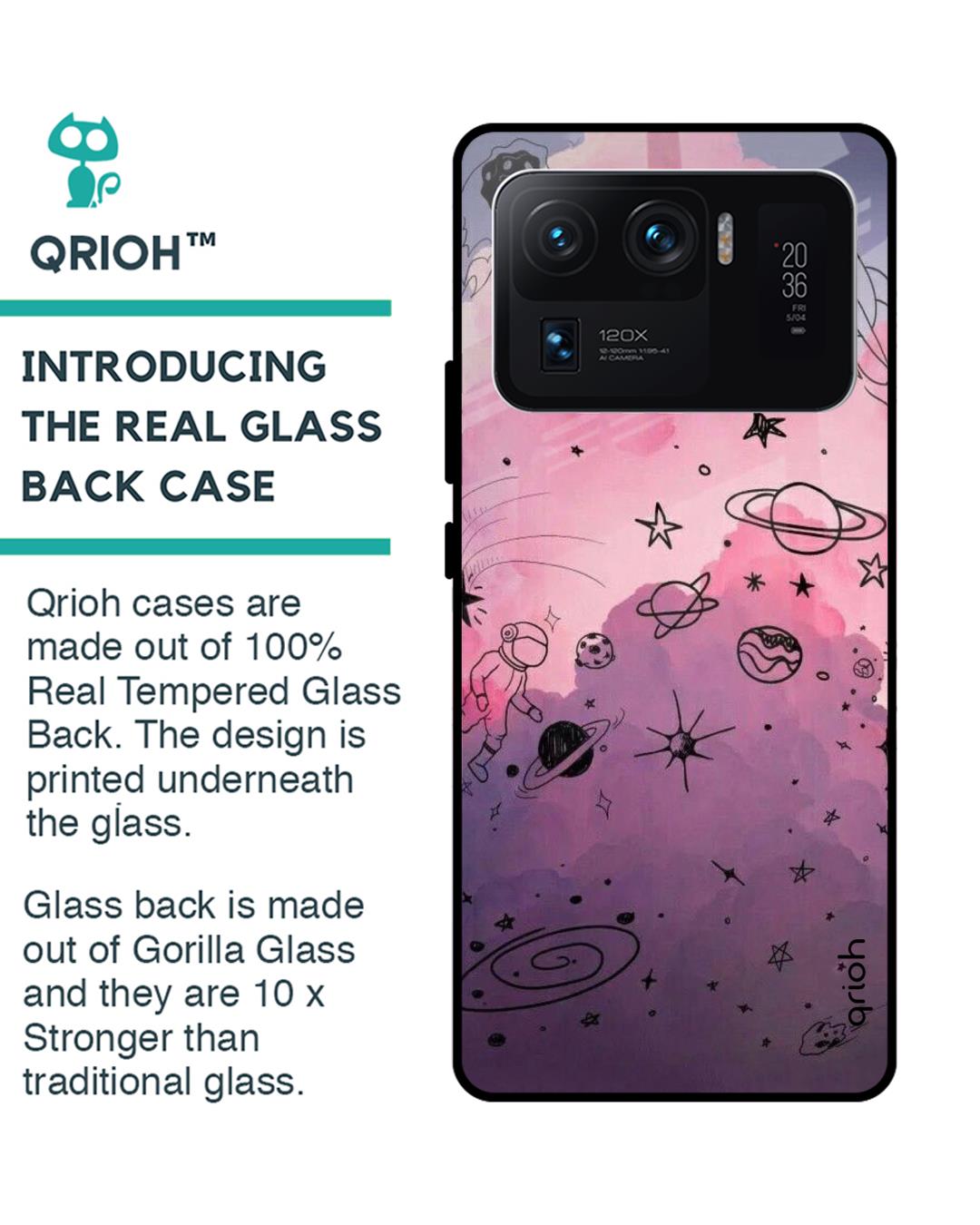 Shop Space Doodles Glass Case For Mi 11 Ultra-Back