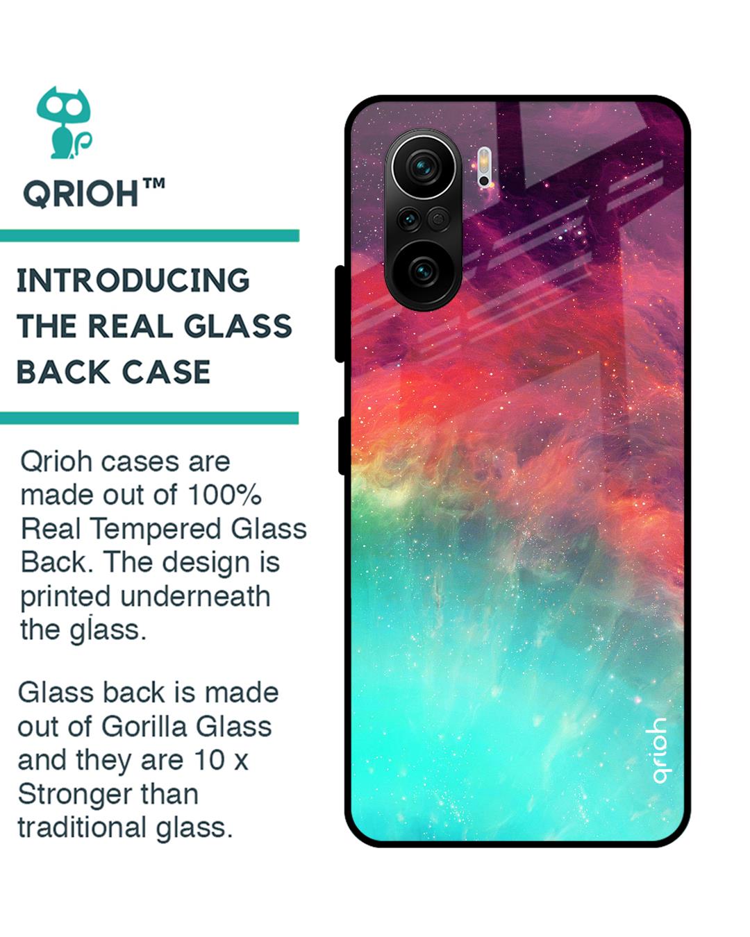 Shop Colorful Aura Glass Case For Mi 11x Pro-Back