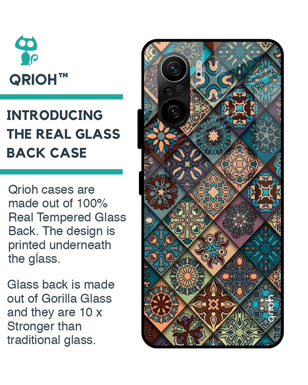 Shop Retro Art Glass Case For Mi 11x Pro-Back