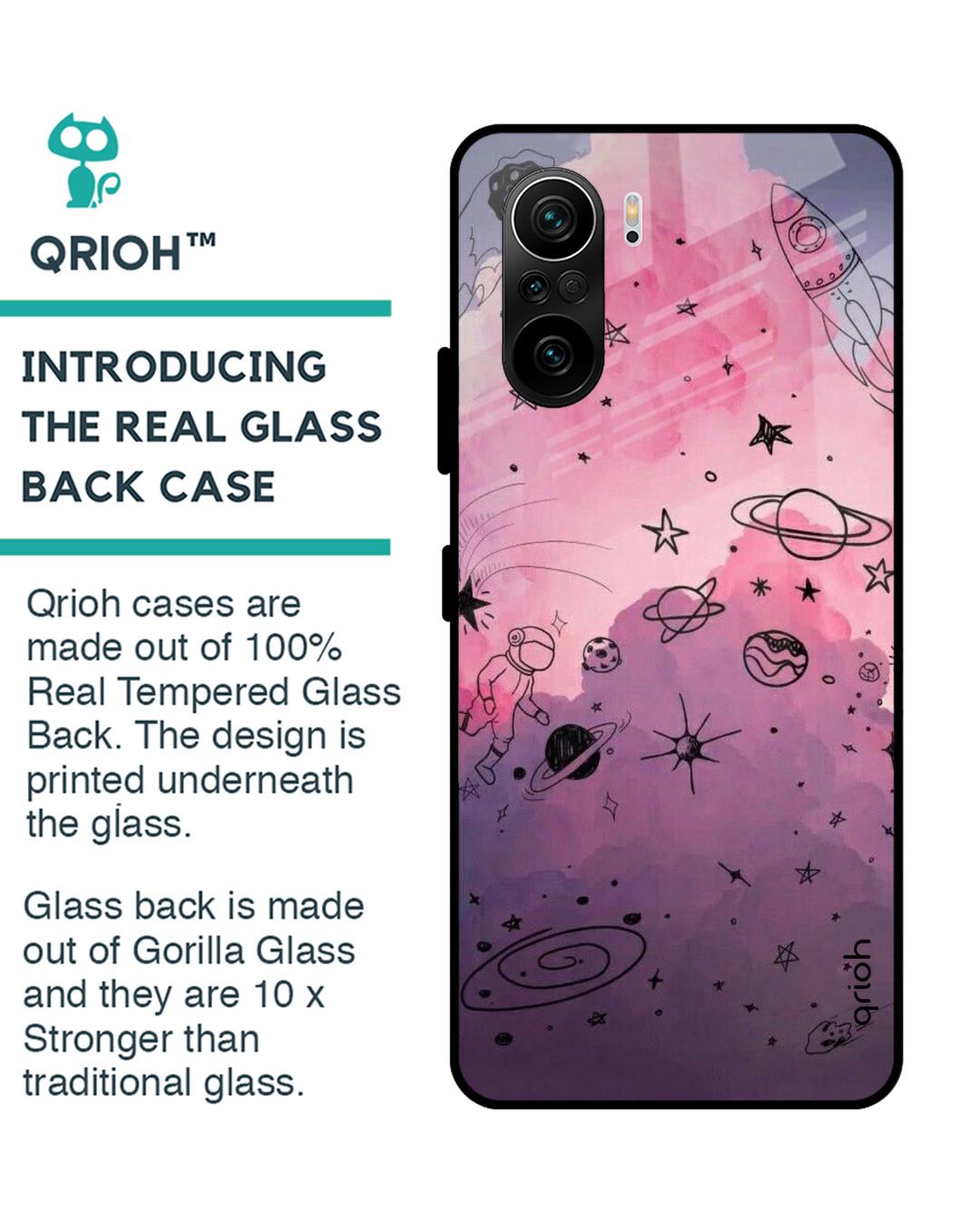 Shop Space Doodles Glass Case For Mi 11x Pro-Back