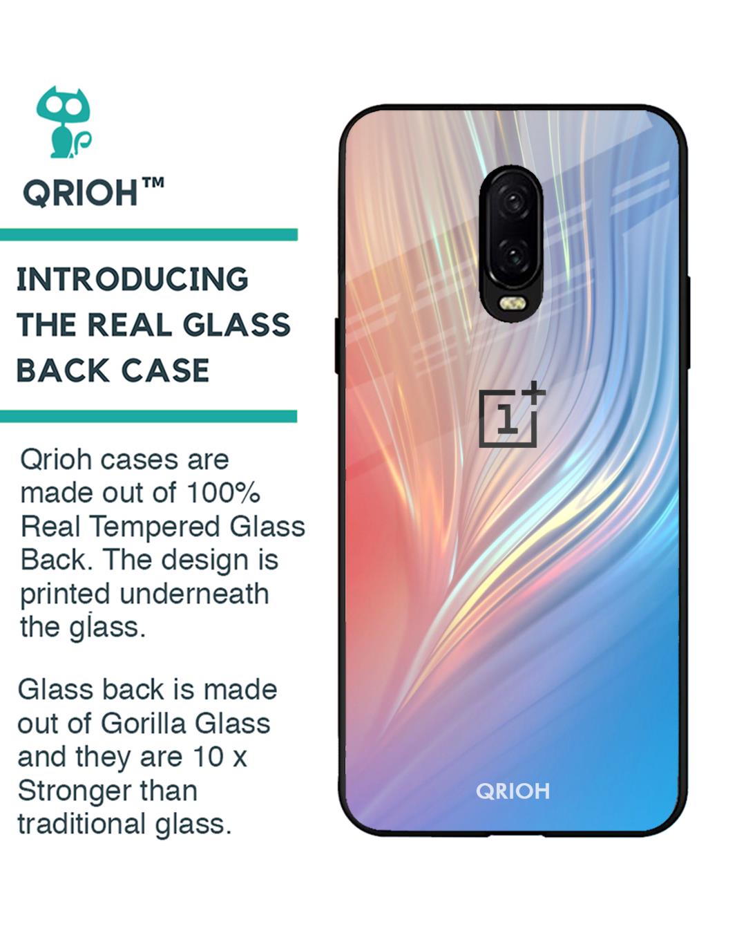 Shop Oneplus 6t Mystic Aurora Glass Case-Back