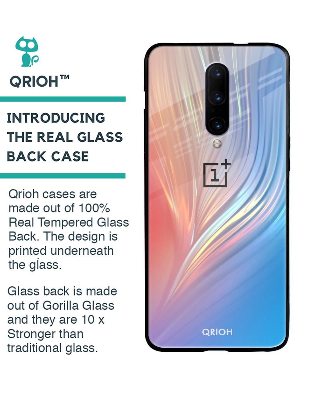 Shop Oneplus 7 Pro Mystic Aurora Glass Case-Back